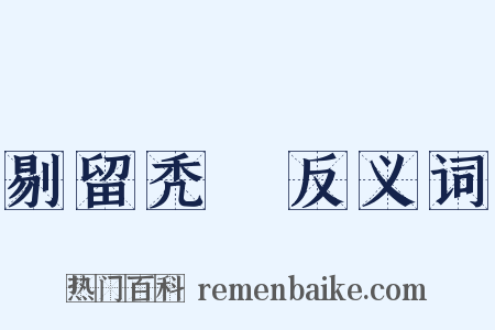 剔留秃圞反义词是什么意思的图片